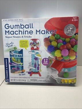 Thames & Kosmos Gumball Machine Maker Toy - Red. NEW